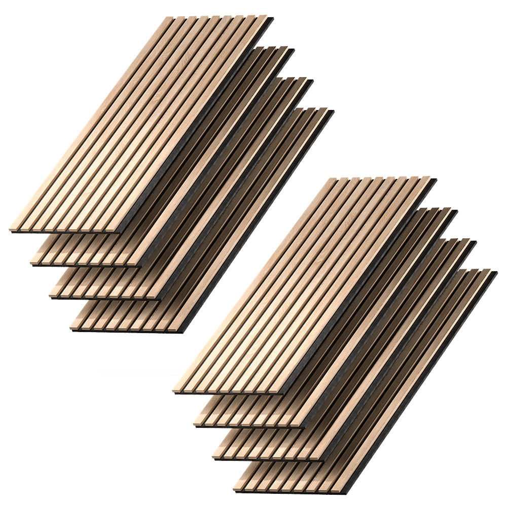 WANDPANEELE Akustikpaneel Eiche 8 Stück - Eichefarben, Holzwerkstoff (120/40/1.8cm) - Vicco