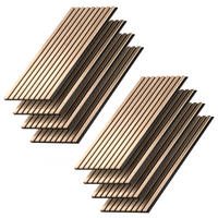 WANDPANEELE Akustikpaneel Eiche 8 Stück - Eichefarben, Holzwerkstoff (120/40/1.8cm) - Vicco