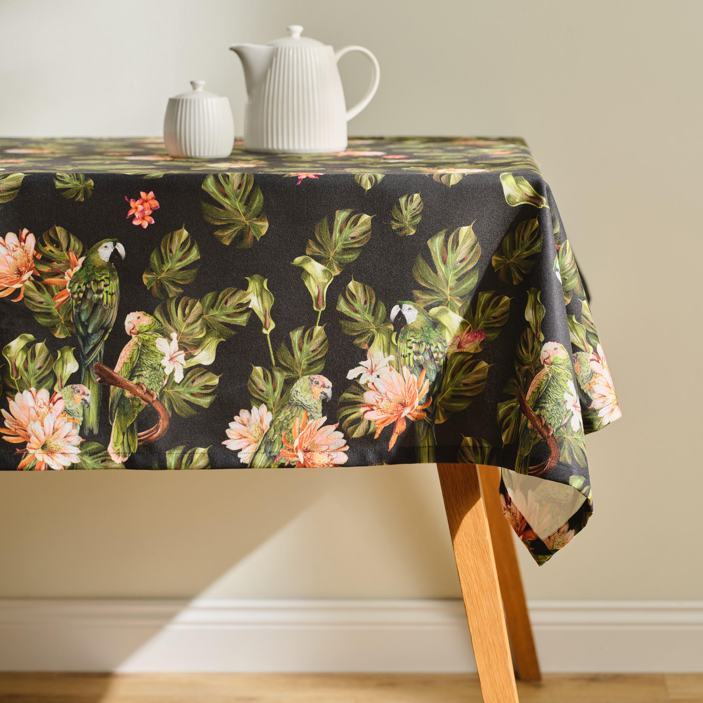 TISCHDECKE Piroso, 130x180 cm, Tischtuch Rechteckig für Dekorative Tisch, Esszimmer, Restaurant, Schutz, Abwaschbar - Dunkelgrün, Textil (180/130/1cm) - home&you