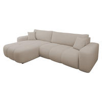ECKSOFA Furyn Maxi - Beige/Schwarz, Holz/Kunststoff (274/145cm) - MIRJAN24