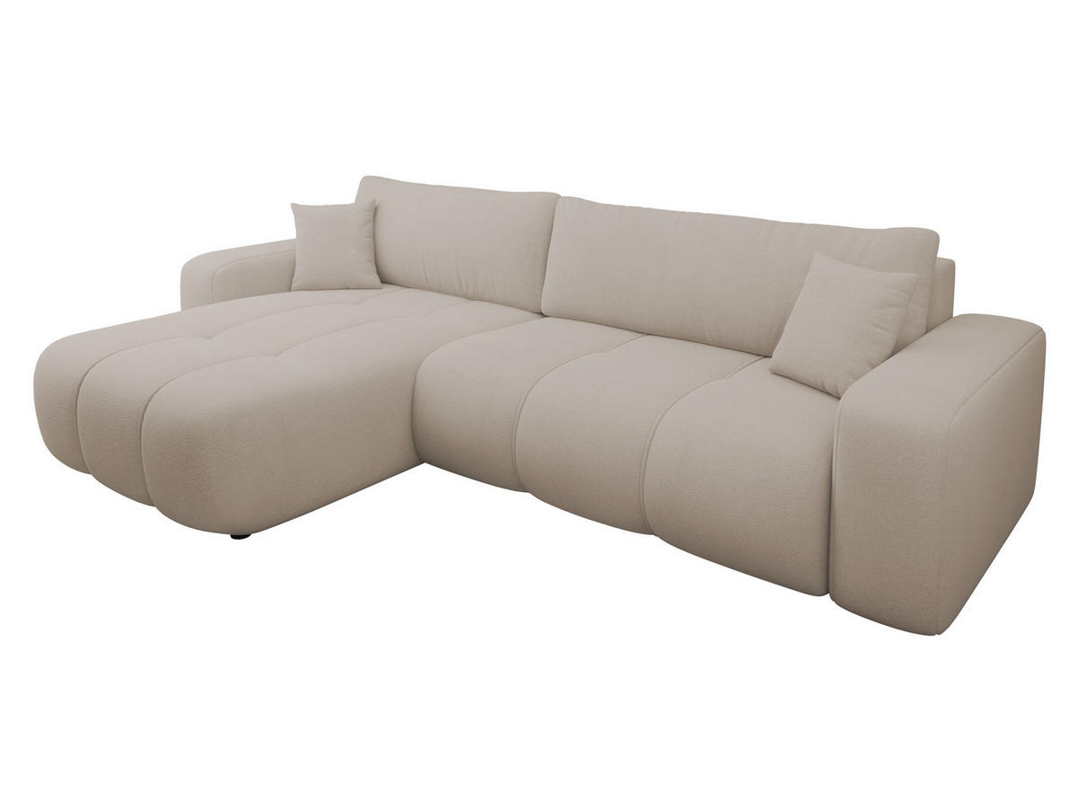 ECKSOFA Furyn Maxi - Beige/Schwarz, Holz/Kunststoff (274/145cm) - MIRJAN24