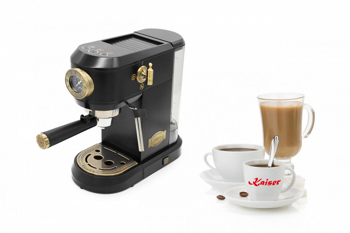KAFFEEMASCHINE KA 2005 Em, Anthrazit, 19 bar, Siebträger-Espressomaschine - Anthrazit, Metall (14.5/31/29.5cm) - Kaiser Küchengeräte