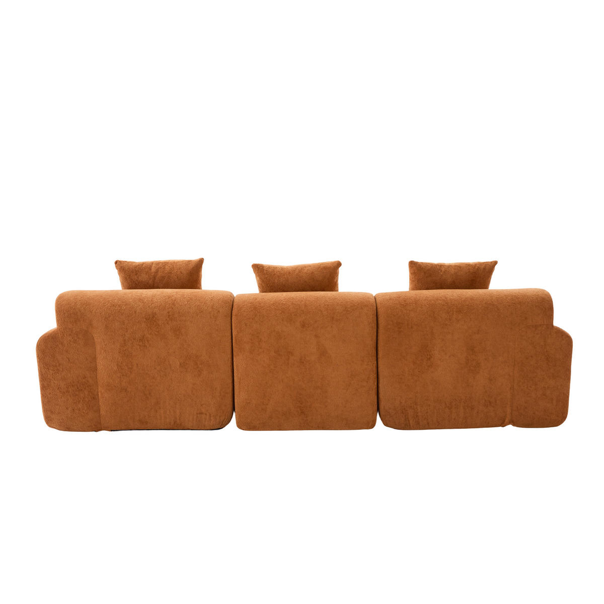 ECKSOFA 268/102/78 cm orange aus Kordstoff modular - Orange, Textil (100/97cm) - OKWISH