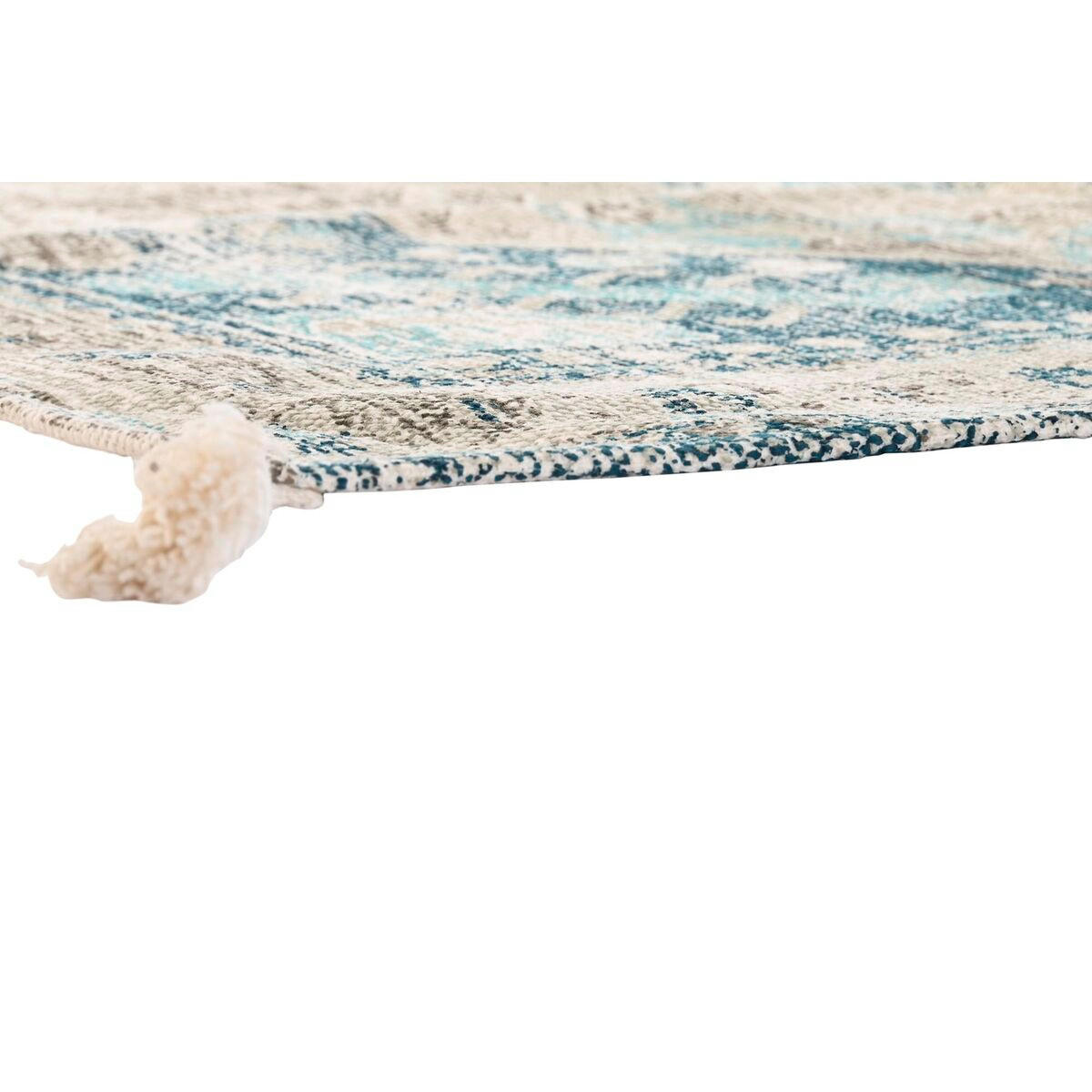 TEPPICH Antiker Finish Blau Baumwolle Araber (120 x 180 x 1 cm) - Blau, Textil (120/180cm) - DKD Home Decor