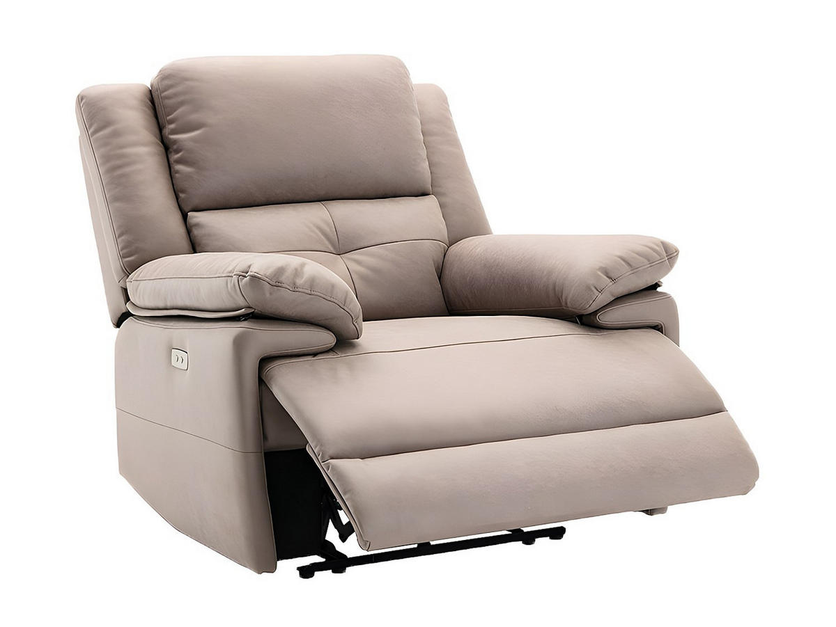 RELAXSESSEL elektrisch - Stoff - Taupe - DOLENE - Braun, Textil (93/101/96cm) - Vente-Unique