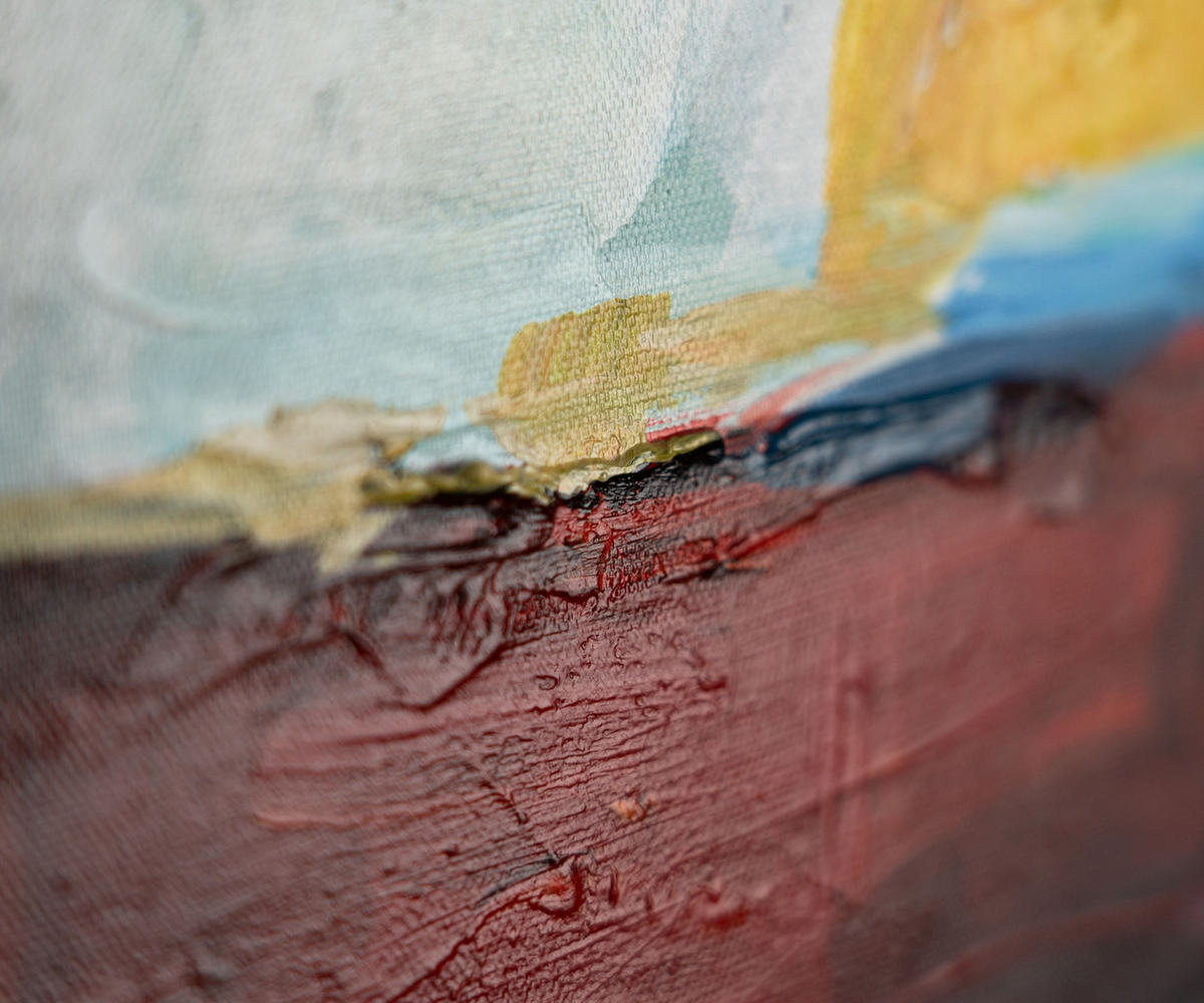 GEMÄLDE Gezeiten der Inspiration Schattenfugenrahmen Blau 140x100 cm - Blau, Holz (140/100cm) - YS-art gallery