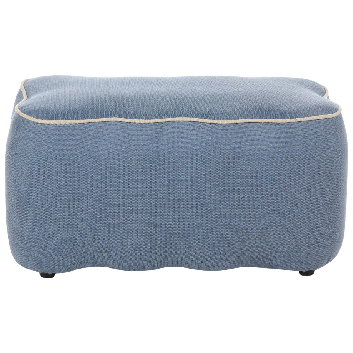 POLSTERBANK Stoff Hellblau Juno - Beige, Textil (69/38/38cm) - Beliani