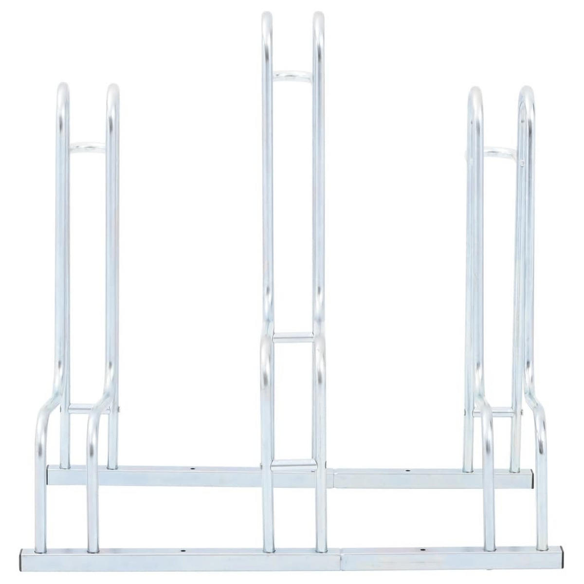 FAHRRADSTÄNDER Für 3 Fahrräder Freistehend Verzinkter Stahl - Silberfarben, Metall (40/73/73.5cm) - vidaXL