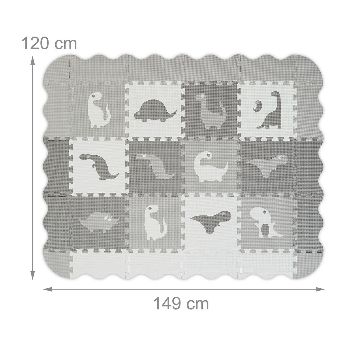 30TLG.PUZZLEMATTE - Multicolor, Textil (32/32cm) - Relaxdays
