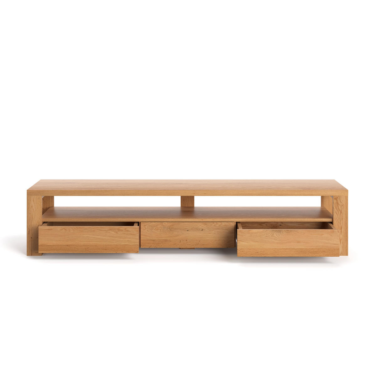 TV-SCHRANK Harmony aus massivem Eichenholz 180 cm - Eichefarben/Naturfarben, Holz (180/45/50cm) - Danzz