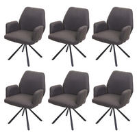 ESSZIMMERSTUHL Grau 6er-Set - Grau, Textil (60/86/66cm) - MCW