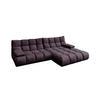 ECKSOFA VIVIEN Violett Velvet - Violett/Schwarz, Kunststoff/Textil (290/178cm) - KAWOLA