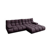 ECKSOFA VIVIEN Violett Velvet - Violett/Schwarz, Kunststoff/Textil (290/178cm) - KAWOLA