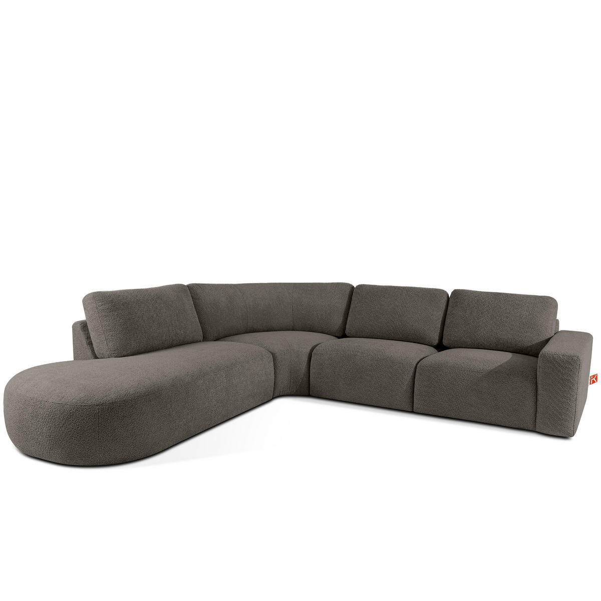 ECKSOFA LINKS ZUCCO, Dunkelbraun - Dunkelbraun, Holz/Holzwerkstoff (304/293cm) - KONSIMO®