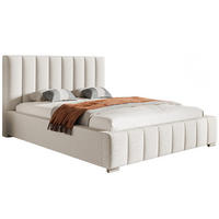 BETT Weiß BEN 10 Mit Bettkasten 180x200 cm - Ecru, Textil (180/200cm) - Sepro Meble
