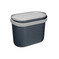 BIOMÜLLEIMER 8 L, graphite grey / steingrau - Hellgrau/Grau, Kunststoff (16/25/31cm) - GARANTIA