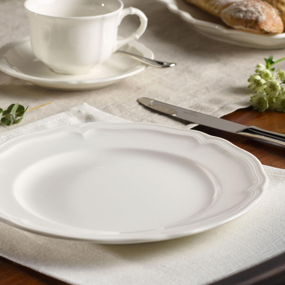 FRÜHSTÜCKSTELLER Manoir weiß ø 20,7 cm - Weiß, Keramik (20.7cm) - Villeroy & Boch