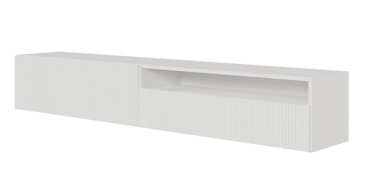 TV-HÄNGEBOARD Veldio Weiß mit offenem Fach 175 cm - Weiß, Holzwerkstoff (175/28.5/31.6cm) - Selsey