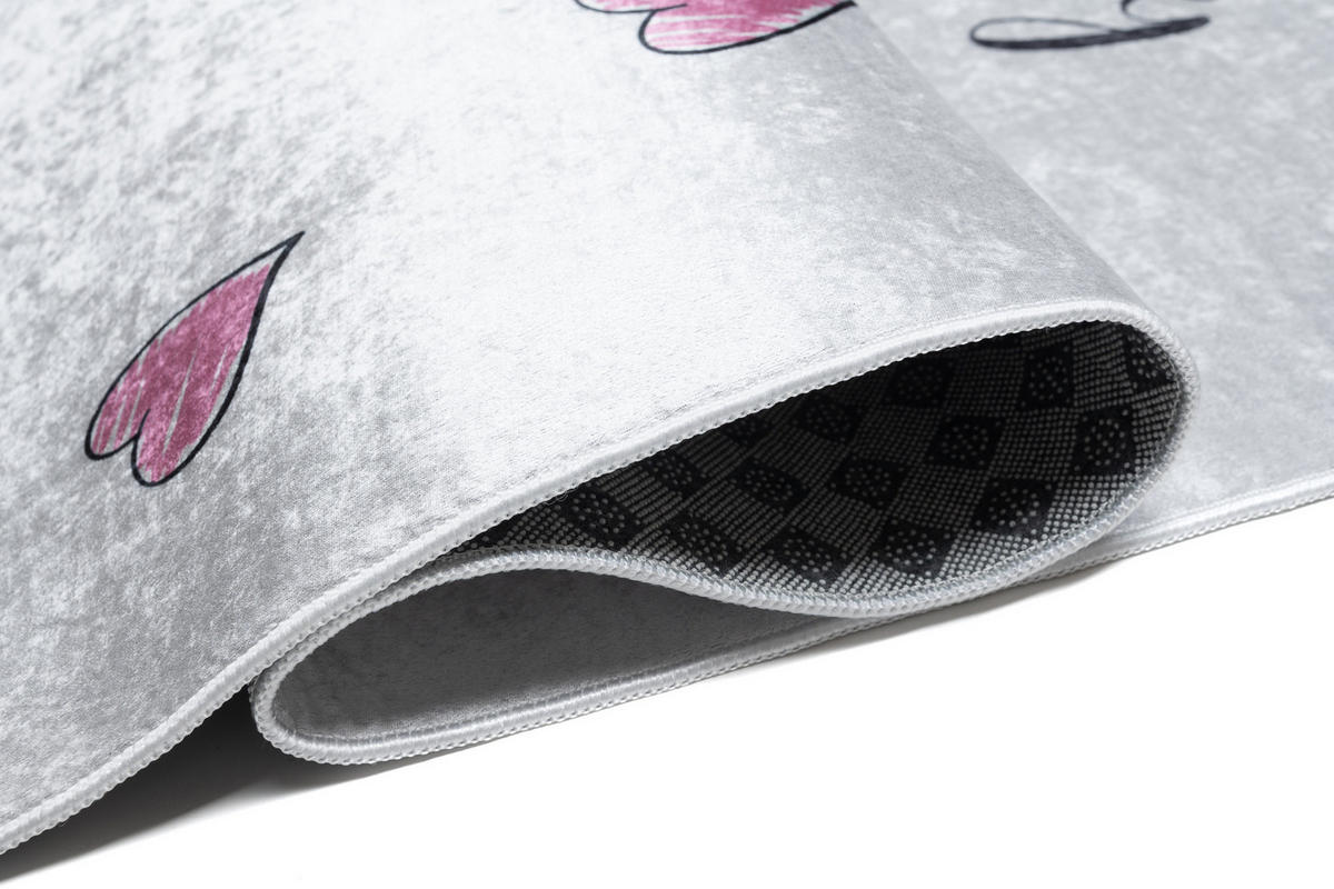 TEPPICH EMMA Grau 160/230 cm - Grau, Kunststoff (160/230cm) - Tapiso