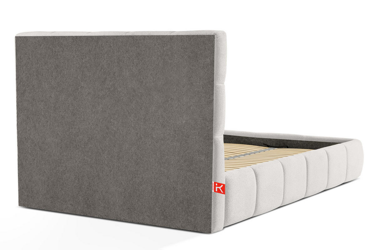 POLSTERBETT ALTOS Bouclé, weiß - Weiß, Holz/Holzwerkstoff (160/200cm) - KONSIMO®