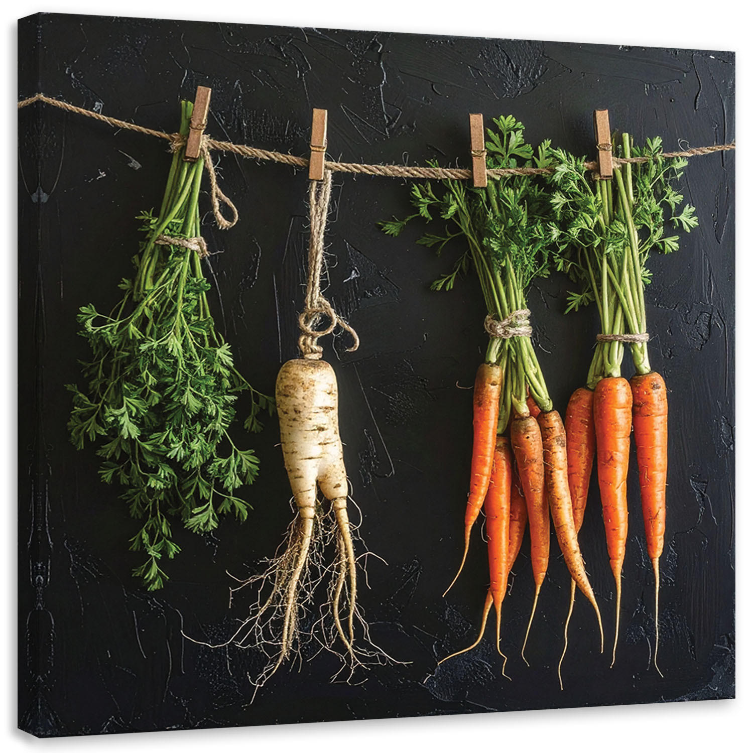 LEINWANDBILD Essen & Trinken 50x50cm - Orange, Textil (50/50cm) - Feeby