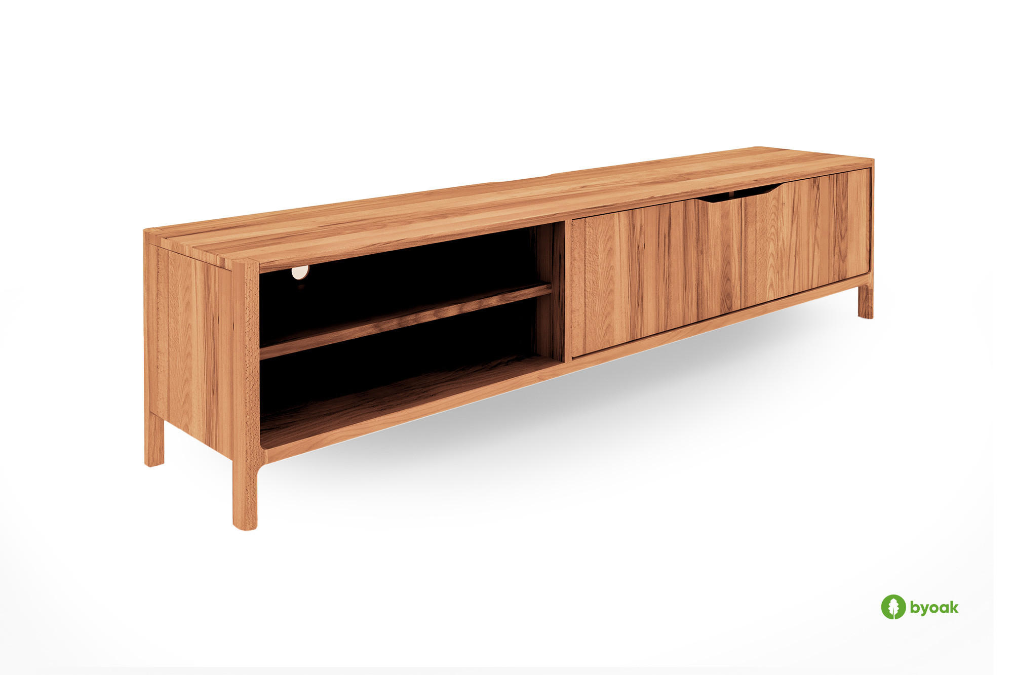 byoak TV-SCHRANK Kernbuche 200cm × 50cm × 48cm