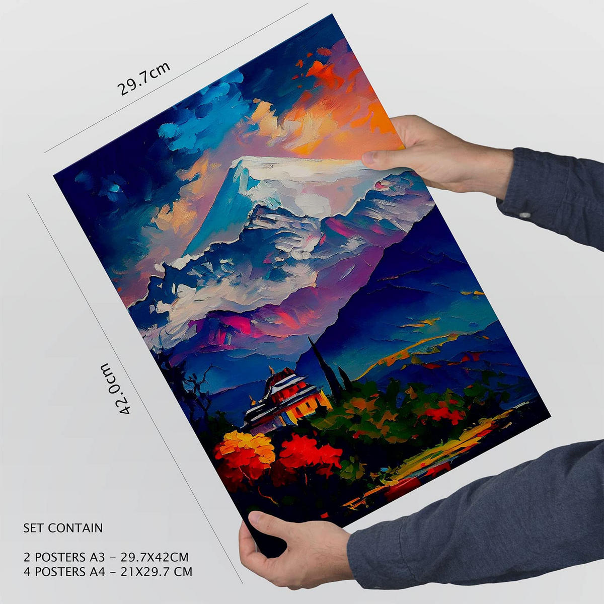 POSTER Set Mit 6 Vermächtnis Im Ölgemälde Stil A3 & A4 Rahmenlos - Klar, Papier (29/3cm) - Nacnic