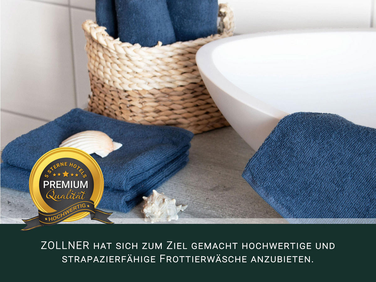 GÄSTETÜCHER, 10er-Set, 30x50 cm, 100% Baumwolle, Blau - Dunkelblau, Textil (30/50cm) - Zollner