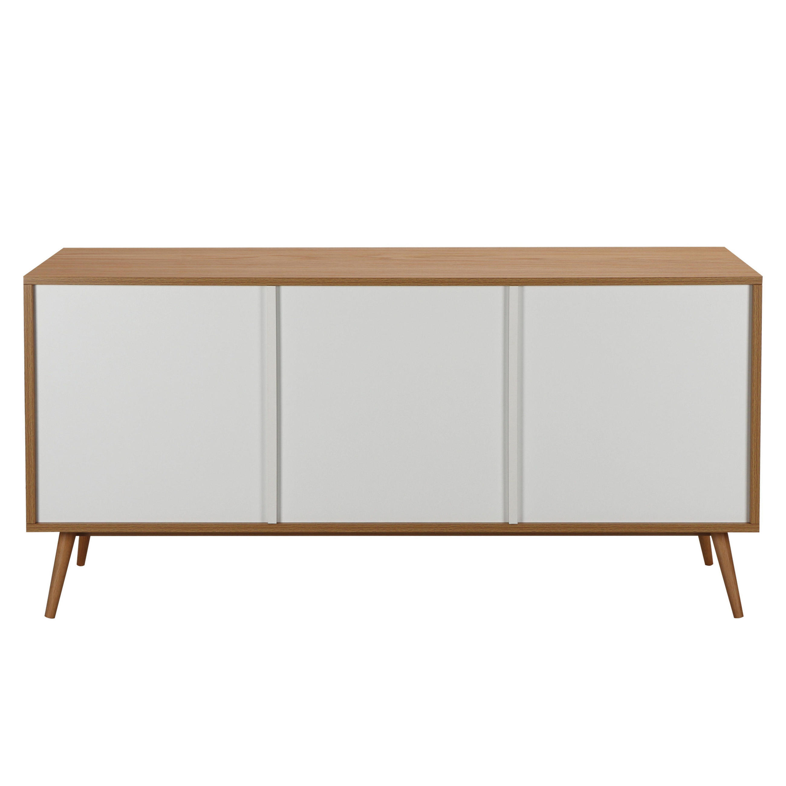 SIDEBOARD, Weiß - Weiß, Holzwerkstoff (40/75/150cm) - Oviala