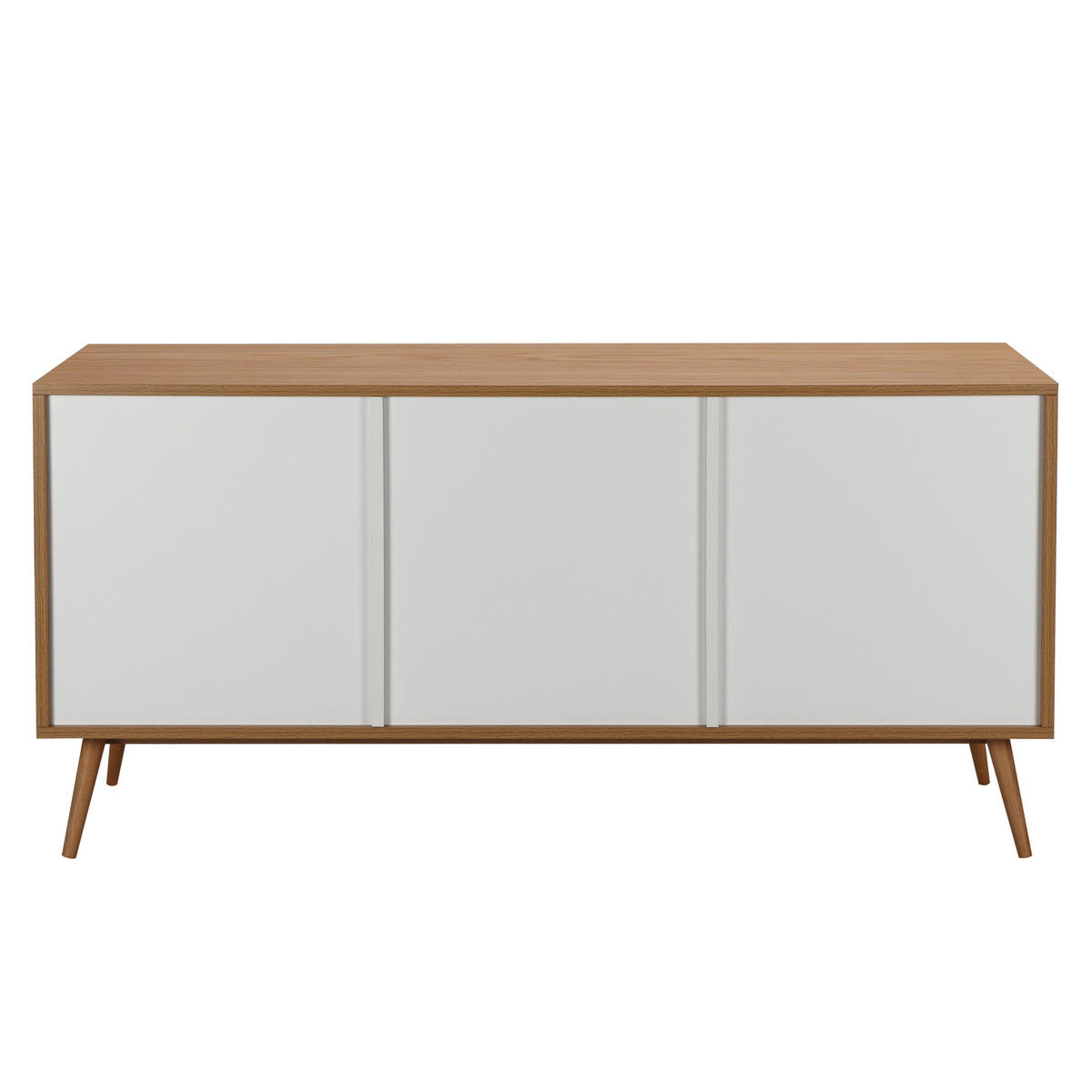 SIDEBOARD, Weiß - Weiß, Holzwerkstoff (40/75/150cm) - Oviala