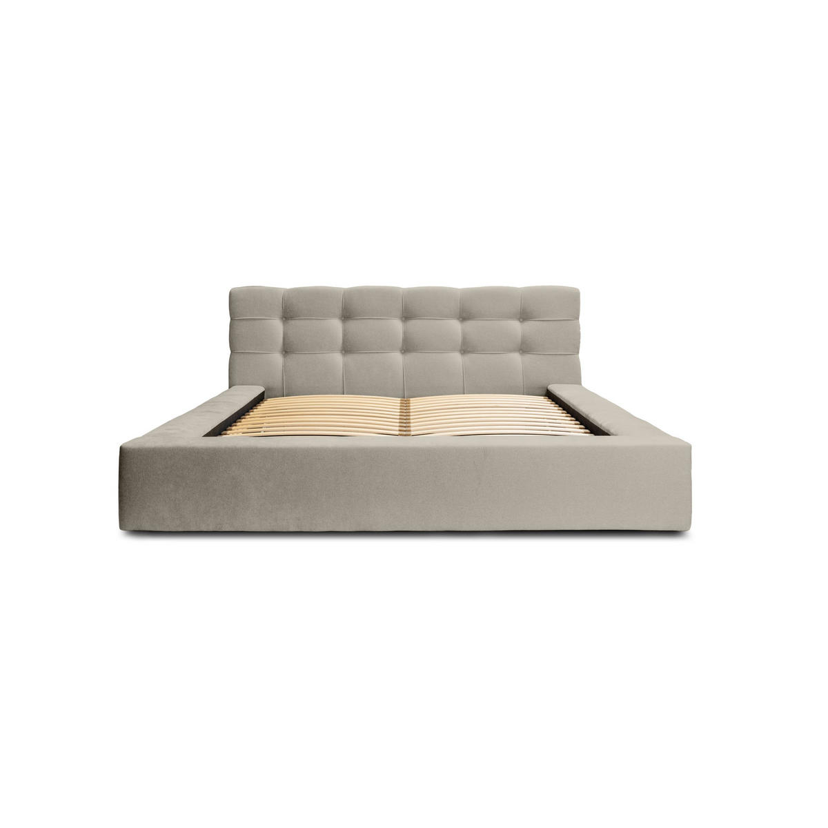 POLSTERBETT aus Velvet Gretta 140x200 cm, Braun - Braun, Textil (140/200cm) - Fedve