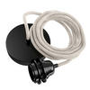 PENDELLEUCHTE Hang 1 Flammig Retro - Beige/Schwarz, Naturmaterialien (250/1/250cm) - HOOPZI