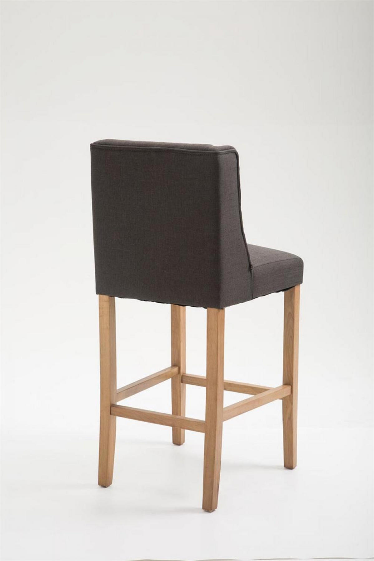 BARHOCKER Stoff dunkelgrau - Dunkelgrau/Naturfarben, Holz/Textil (56/111/51cm) - CLP