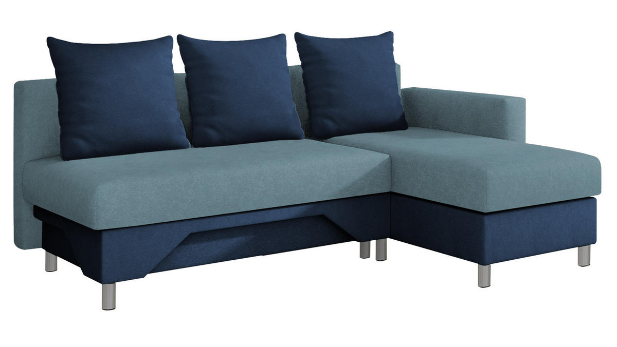 ECKSOFA Tom, Seite: Rechts - Blau, Holz/Kunststoff (215/133cm) - MIRJAN24