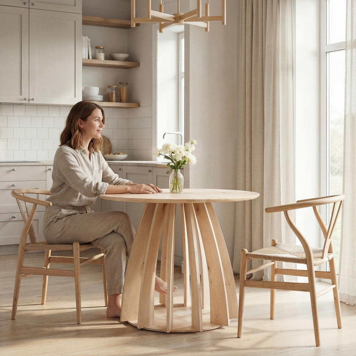 ESSTISCH VENO 100/76 cm Scandic-Buche - Buchefarben, Holzwerkstoff (100/100/76cm) - Idohome