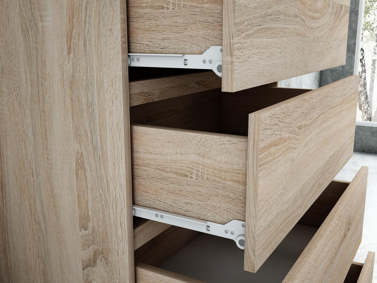 KOMMODE bella4 Sonoma - Sonoma Eiche, Holzwerkstoff (70/98/35cm) - roe furniture