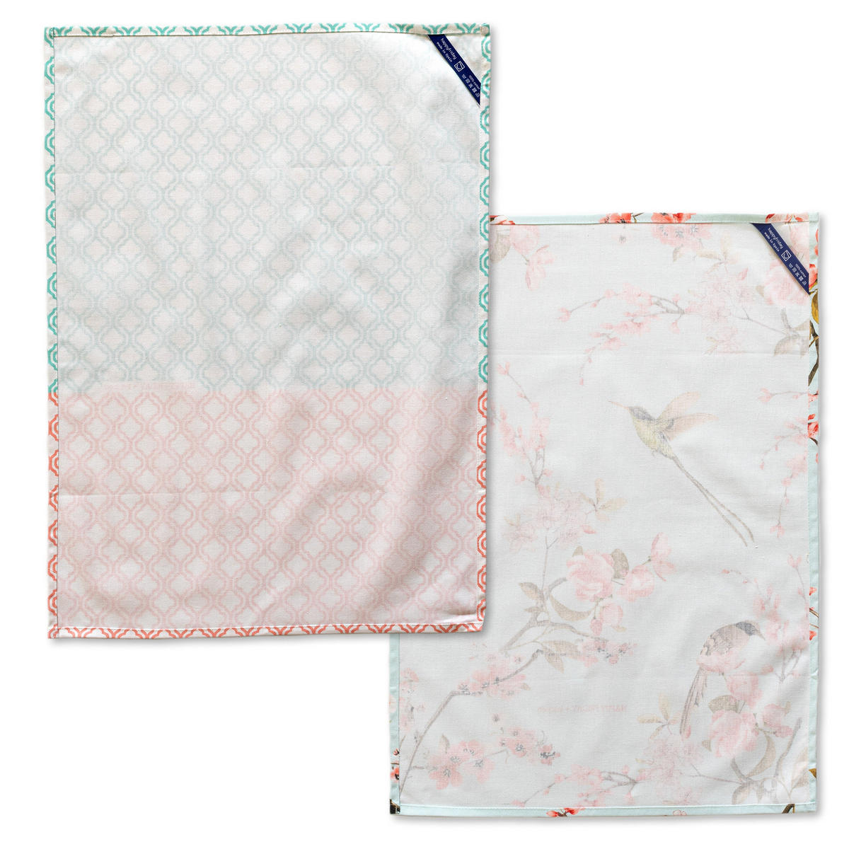 GESCHIRRTUCH (2 tlg) chinoiserie 70x50 cm mehrfarbig - Multicolor, Textil (70/50cm) - Happy Friday