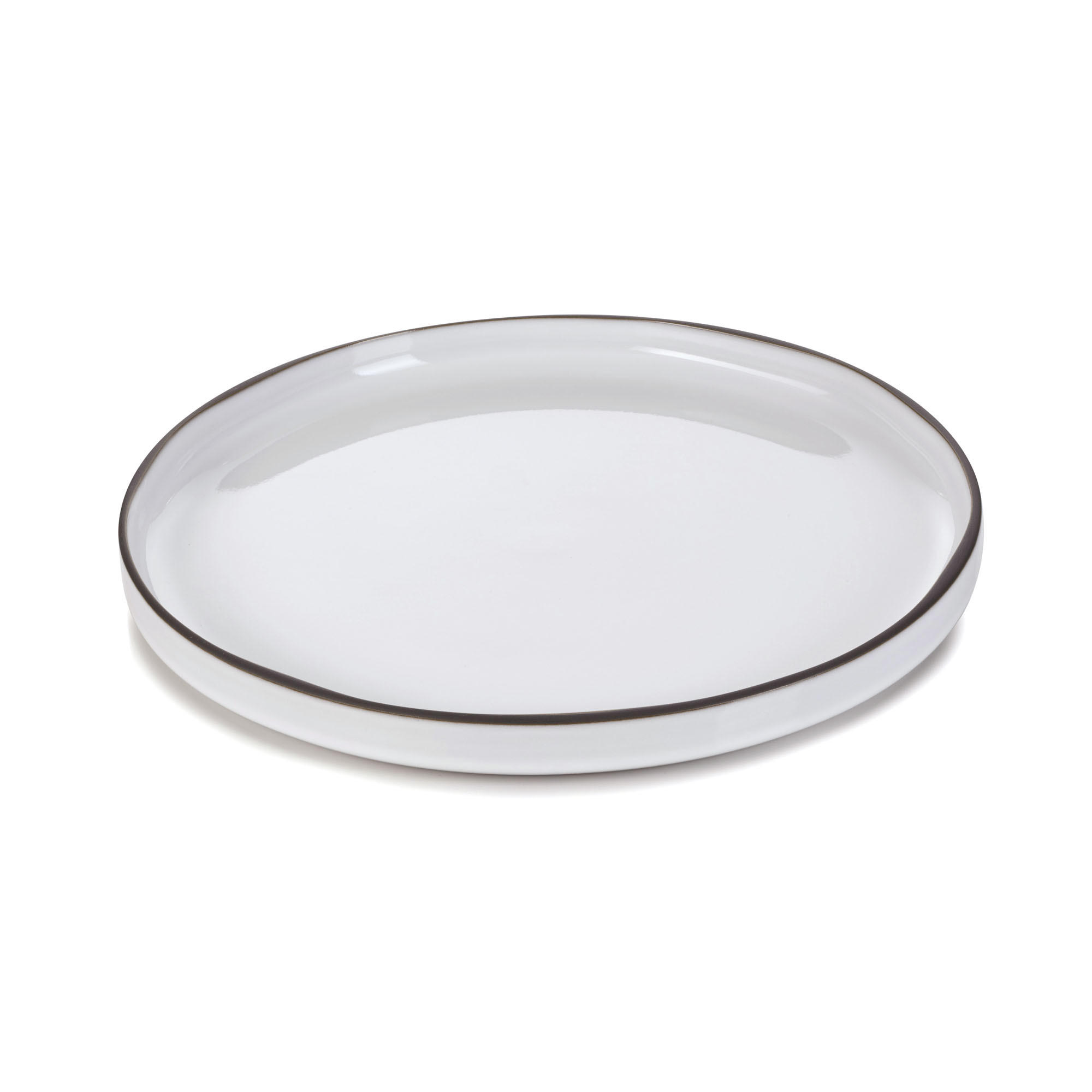 TELLER FLACH CARACTERE 28 cm Kumuluswolke weiss - Weiß, Keramik (28cm) - Revol Porcelaine France