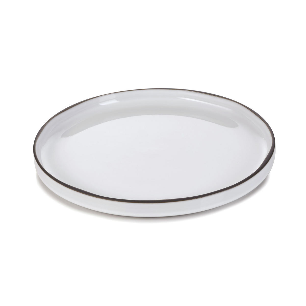 TELLER FLACH CARACTERE 28 cm Kumuluswolke weiss - Weiß, Keramik (28cm) - Revol Porcelaine France