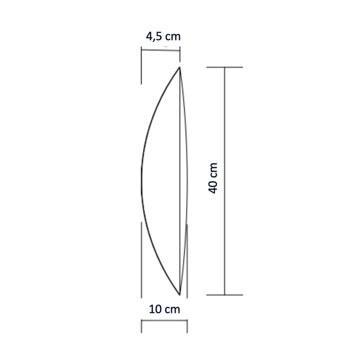 WANDLEUCHTE Moana, Weiß, 40cm - Weiß, Metall (10/40/10cm) - KOSILUM