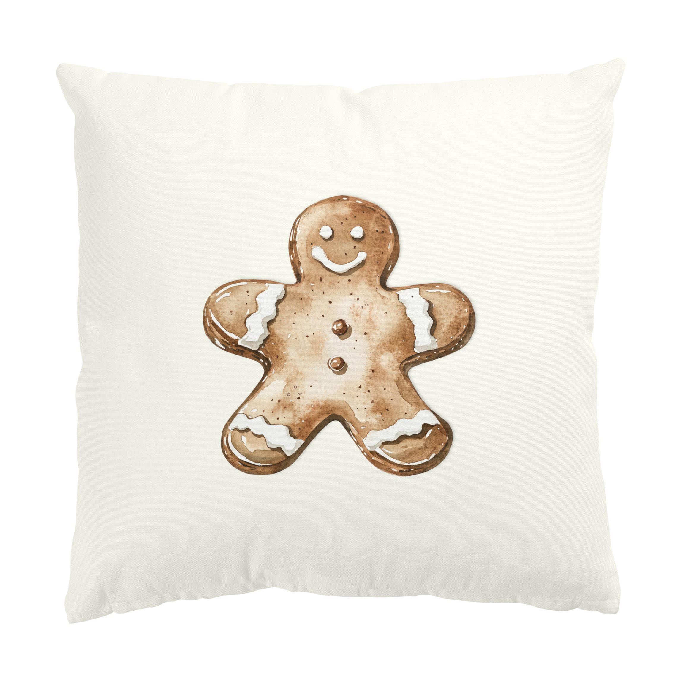 DEKOKISSEN Lebkuchenmännchen 50/50 cm - Braun, Textil (50/50/10cm) - Bilderwelten