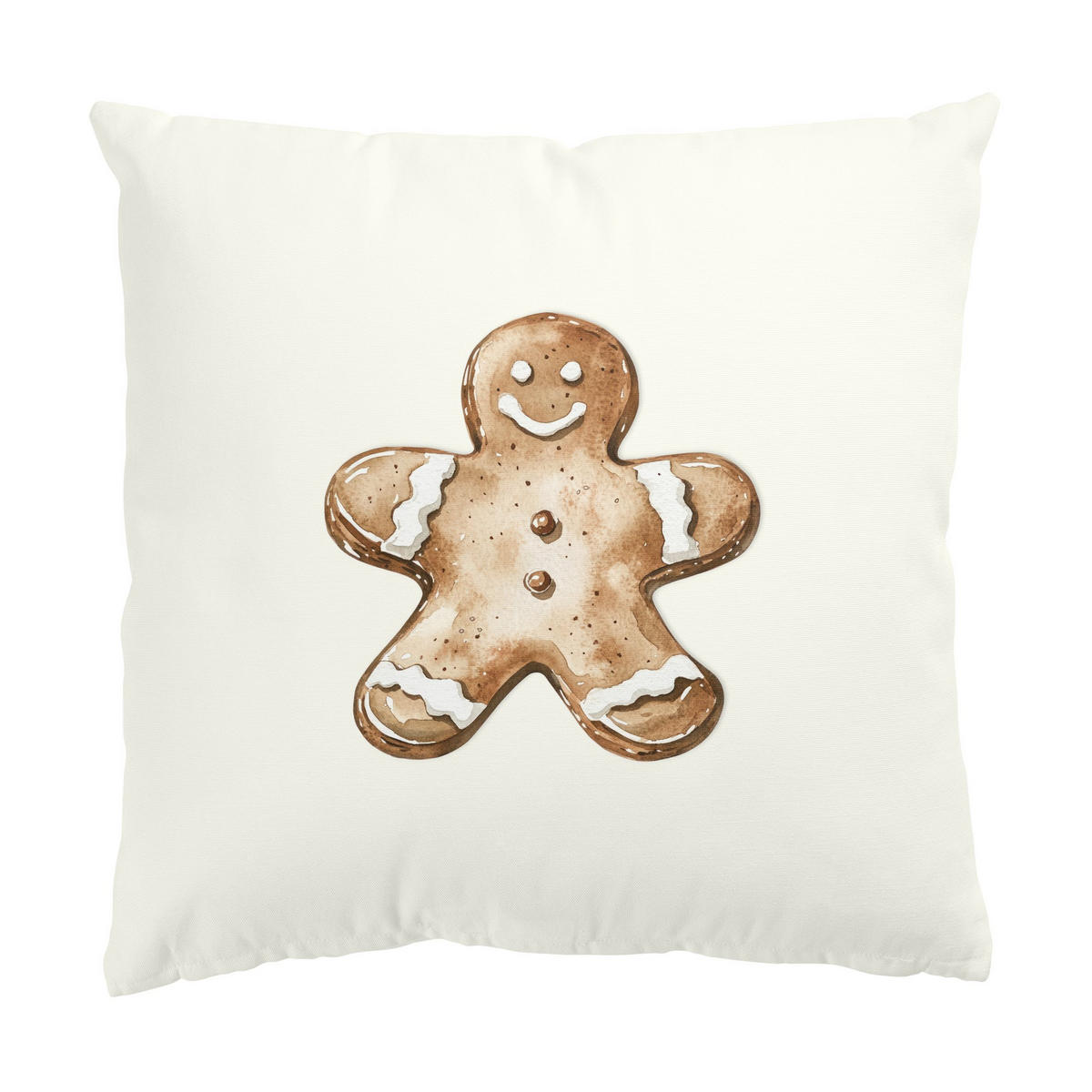 DEKOKISSEN Lebkuchenmännchen 50/50 cm - Braun, Textil (50/50/10cm) - Bilderwelten