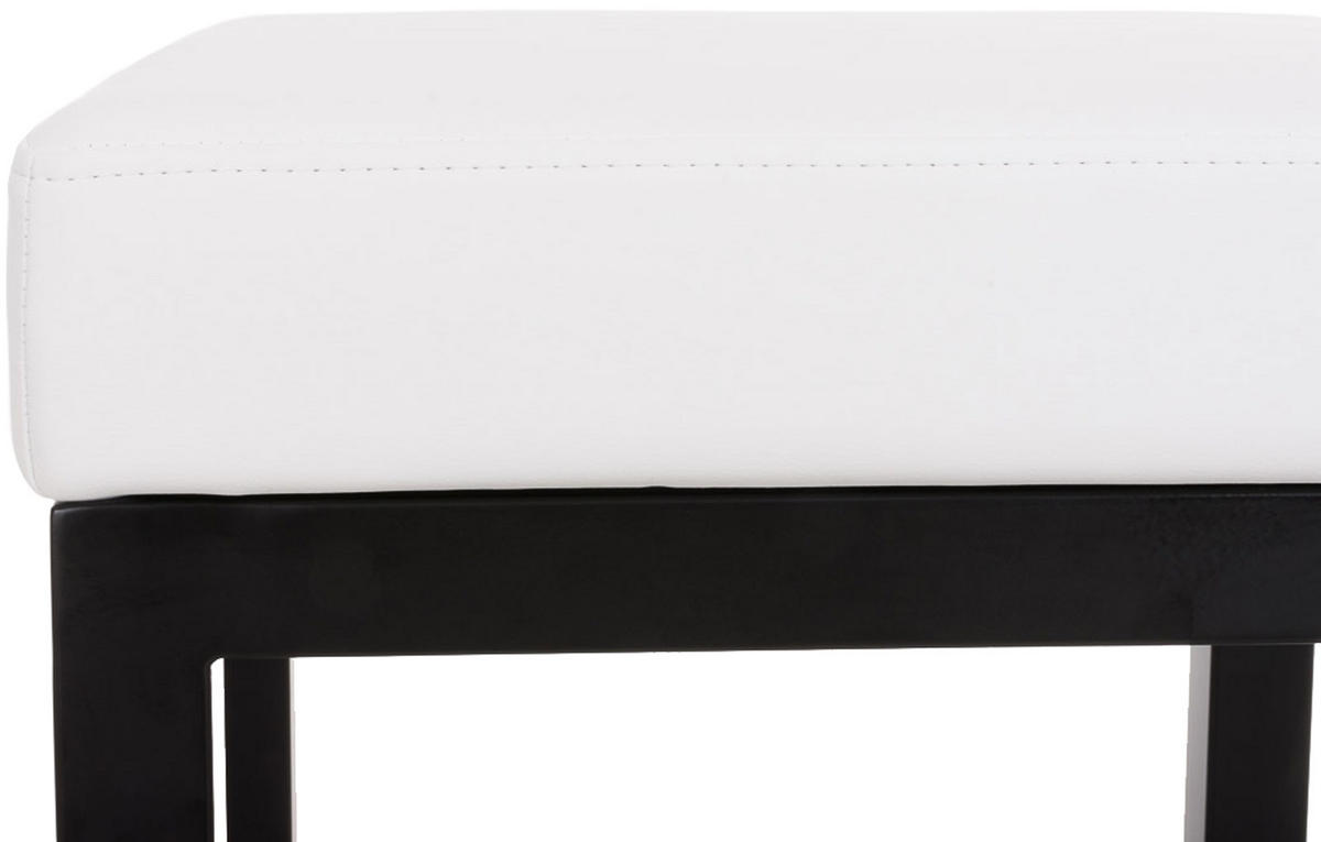 BARHOCKER KIEL Weiß Kunstleder Stahl 85 cm Höhe - Weiß, Metall (41/85/41cm) - DELUKE