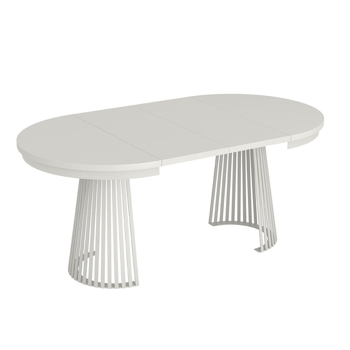ESSTISCH TRAVIS Ausziehbar 100 - 180 / 100 x 76,6 cm - Weiß, Holz (100/100/76.6cm) - MASSENO