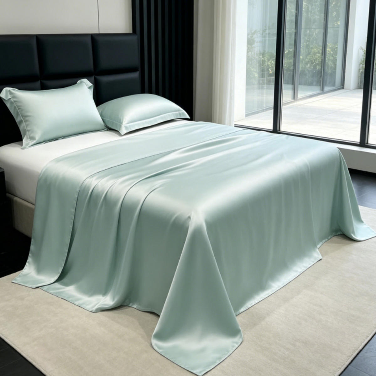 BETTWÄSCHE,HELLBLAU, Eisseidenstoff, 230 x 160 cm - Hellblau, Textil (160/230cm) - Authentics