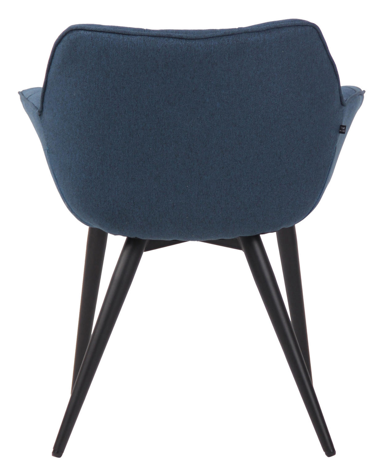 ESSZIMMERSTUHL Rosini Stoff, Gestell Metall matt Schwarz Blau - Blau/Schwarz, Textil/Metall (64/84/60cm) - TPFLiving