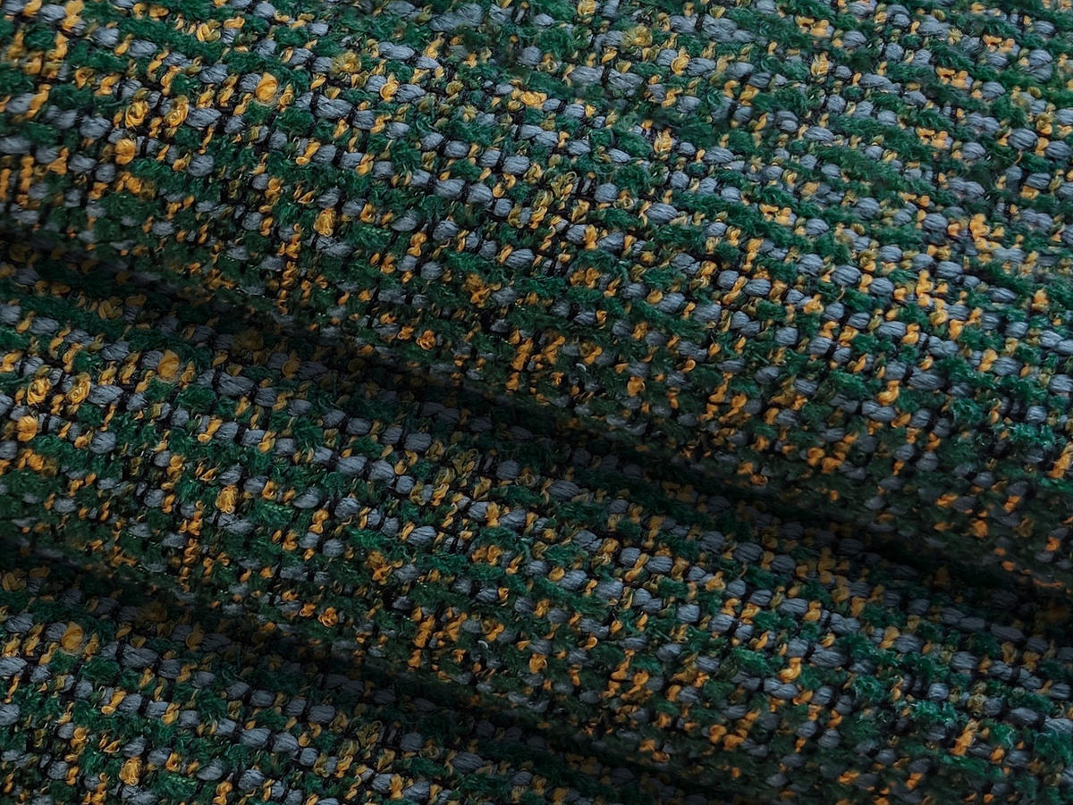 SESSEL Strukturstoff Stoff Grün - Dunkelgrün/Braun, Holz/Textil (110/73/95cm) - Makamii