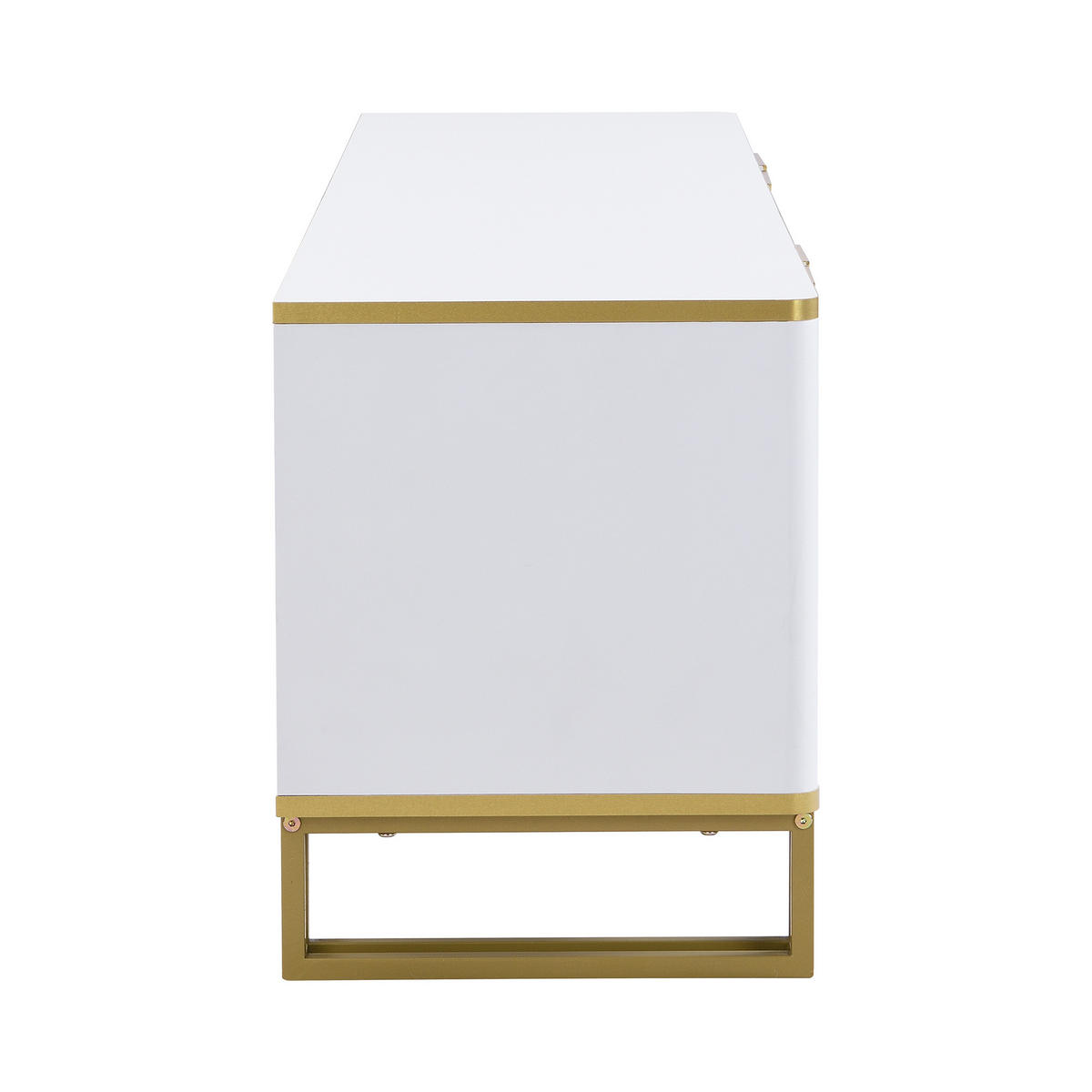 TV-SCHRANK 160cm 4 Türen geometrisch modern Stauraum - Weiß, Holzwerkstoff (37.5/48/160cm) - FLIEKS