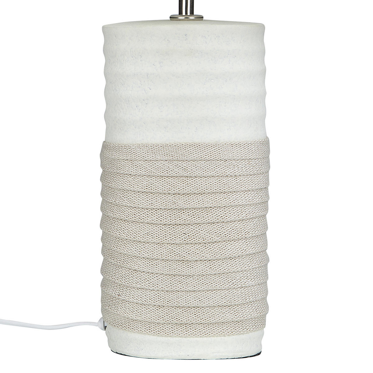 TISCHLAMPE Navia 30/30/50 cm - Weiß, Keramik (30/30/50cm) - Beliani