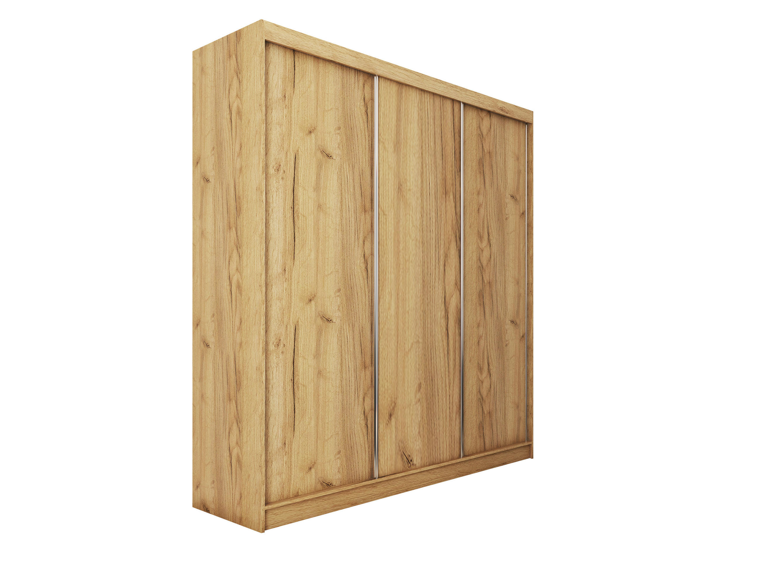 SCHWEBETÜRENSCHRANK SOFIA 180/216/61 cm 3-türig Eiche Artisan - Eiche Artisan, Holzwerkstoff (180/216/61cm) - MASSENO